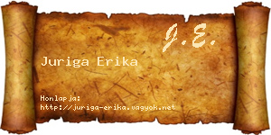 Juriga Erika névjegykártya